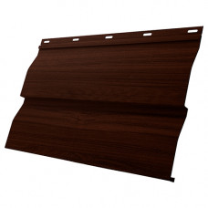 Сайдинг металлический Корабельная Доска Grand Line Print Elite 0.45 мм Choco Wood