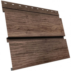 Сайдинг металлический Квадро Брус 3D Grand Line Print Premium 0.45 мм Almond Wood Fresh