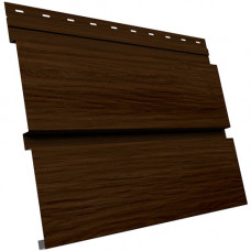 Сайдинг металлический Квадро Брус 3D Grand Line Print Elite 0.45 мм Choco Wood