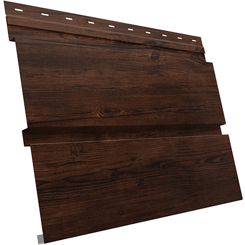 Сайдинг металлический Квадро Брус Grand Line Print Elite 0.45 мм Cherry Wood